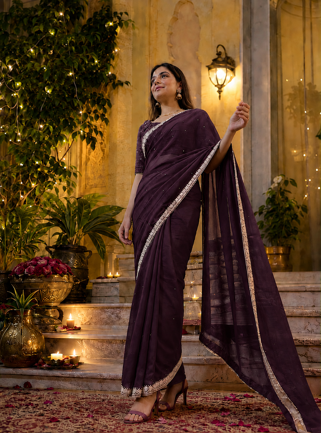A plan prity saree only bodder
